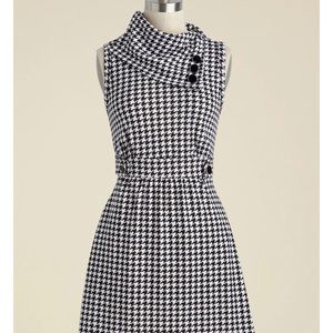 modcloth dress houndstooth small a line